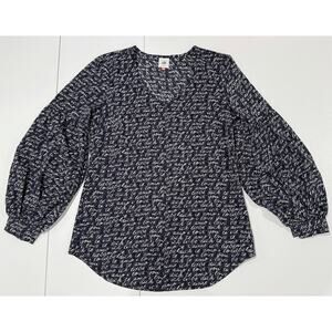 CAbi Women's Te Amo Love Blouse w/ Balloon Sleeves Heart of Cabi Size S